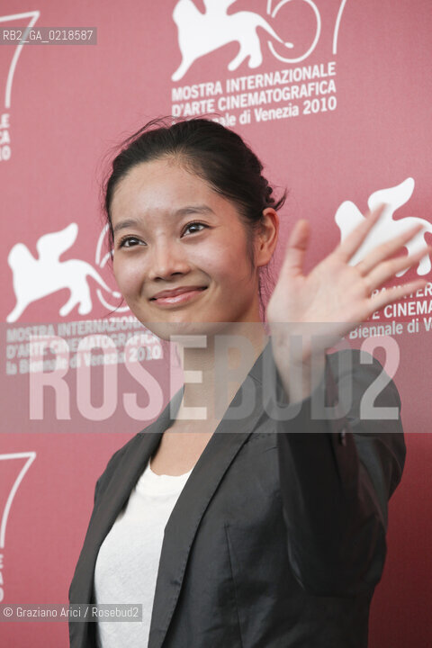 67th Venice International Film Festival - Venice September 5, 2010 - Photocall of the film Le Fossè (The Ditch) - the actress  Xu Cenzi