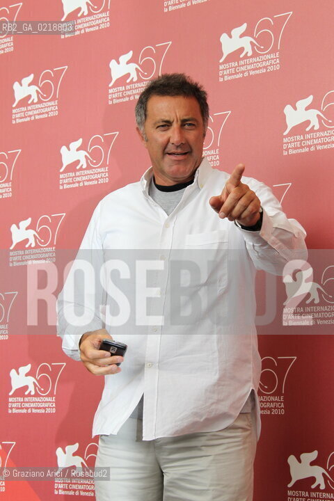 67th Venice International Film Festival - Venice September 7, 2010 - Photocall of the film Noi Credevamo - The actor Luca Barbareschi.
