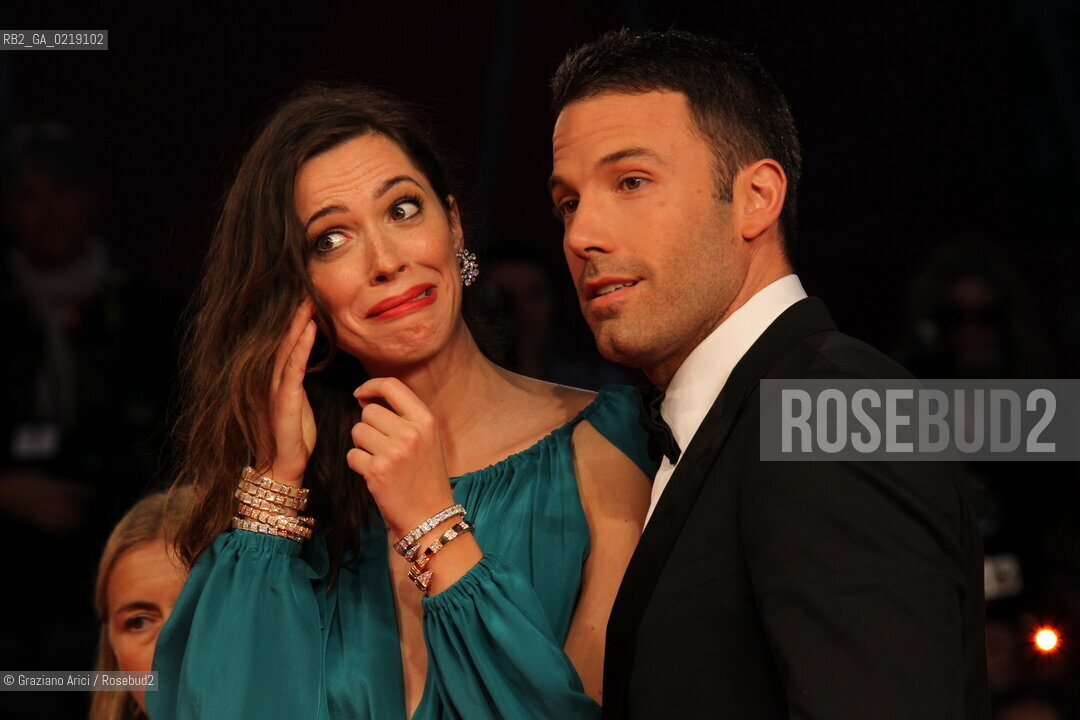 67th Venice International Film Festival - Venice September 8, 2010 - Red Carpet of the film The Town - The director Ben Affleck with the actress Rebecca Hall