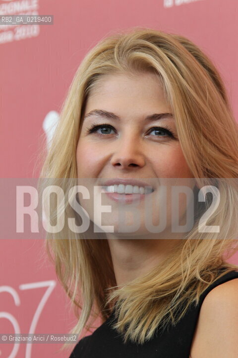 67th Venice International Film Festival - Venice September 10, 2010 - Photocall of the film Barneys Version - Actress Rosamund Pike