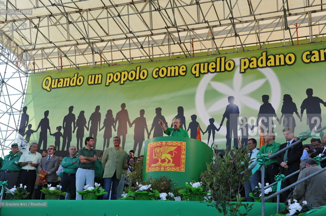 Venice 12/09/10 - Festa dei popoli Padani : The Minister and Lega Nord President Umberto Bossi   @ Graziano Arici