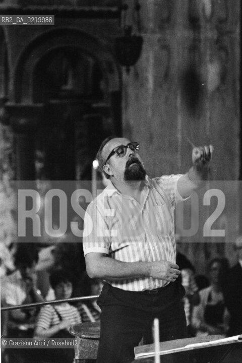 -VENEZIA,1980. RITRATTO DEL COMPOSITORE POLACCO KRZYSZTOF PENDERECKI. MUSICA,COMPOSITORE,CONCERTO,DIRETTORE, RITRATTO  .-VENICE,1980.PORTRAIT OF COMPOSER KRZYSZTOF PENDERECKI  ©Graziano Arici/Rosebud2