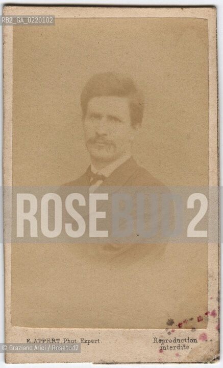 -PARIGI, COMUNE. E. APPERT PHOTOGRAPHE, RITRATTO DI LOUIS NATHANIEL ROSSEL, COLONNELLO,PRESIDENTE DELLA CORTE MARZIALE, 1871. STAMPA ALLALBUMINA INCOLLATA SU CARTONE, CARTE DE VISITE, CM 6,3X10,5.  FOTOANTICHE, COMUNE, CARTE DE VISITE  .-PARIS, COMMUNE. E. APPERT PHOTOGRAPHE, PORTRAIT OF LOUIS NATHANIEL ROSSEL, COLONEL, PRESIDENT DE LA COUR MARTIALE,1871. ALBUMEN PHOTOGRAPH MOUNTED ON CARDBOARD, CARTE DE VISITE CM 6,3X10,5 © ARCHIVIO Graziano Arici/Rosebud2 