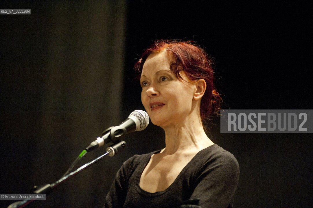 Pieve di Soligo (TV) 14/1/02/11 - In St Valentinès Day, the poet Patrizia Valduga, in Pieve di Soligo to present his book Poeti innamorati about poetry and love letteratura poesia ©Graziano Arici/Rosebud2