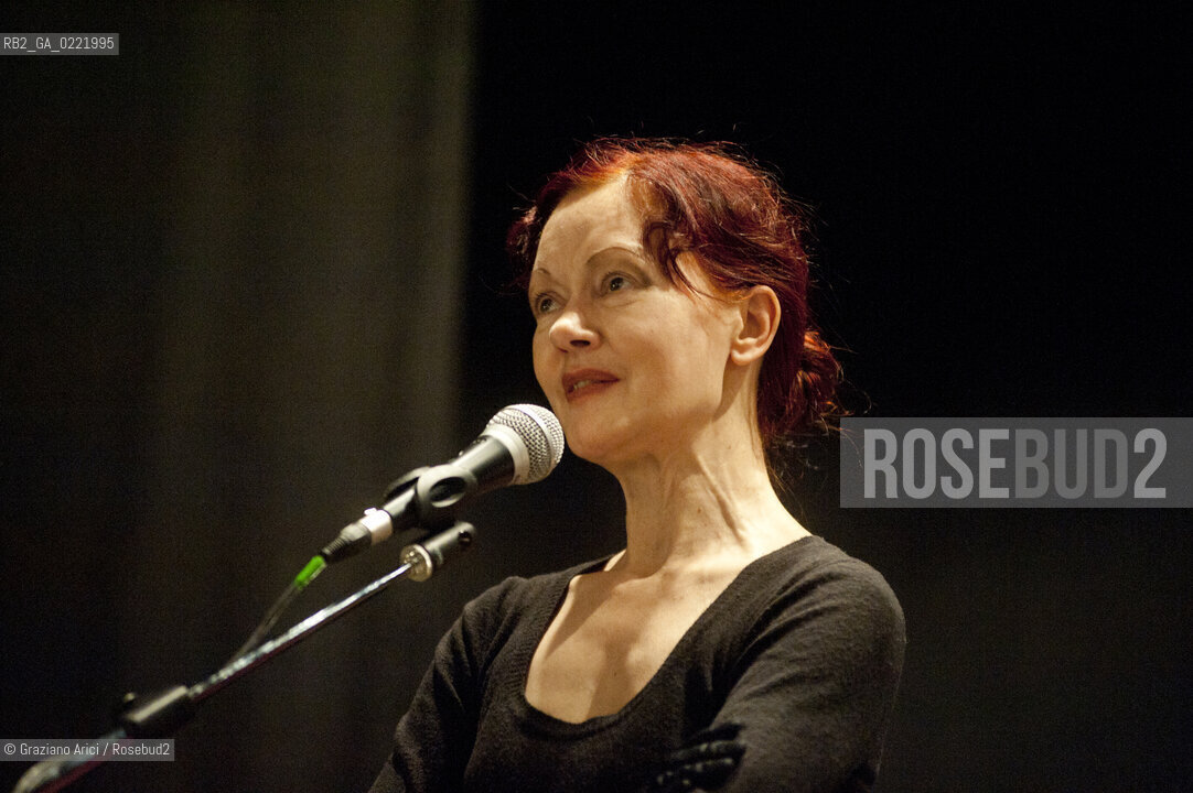 Pieve di Soligo (TV) 14/1/02/11 - In St Valentinès Day, the poet Patrizia Valduga, in Pieve di Soligo to present his book Poeti innamorati about poetry and love letteratura poesia ©Graziano Arici/Rosebud2