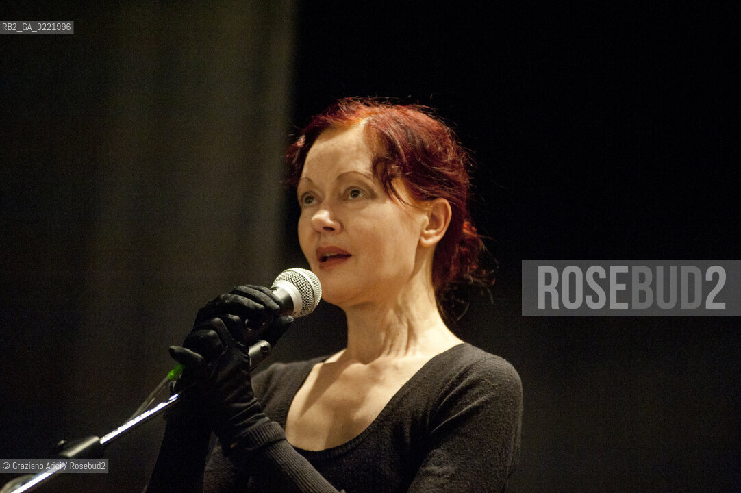 Pieve di Soligo (TV) 14/1/02/11 - In St Valentinès Day, the poet Patrizia Valduga, in Pieve di Soligo to present his book Poeti innamorati about poetry and love letteratura poesia ©Graziano Arici/Rosebud2