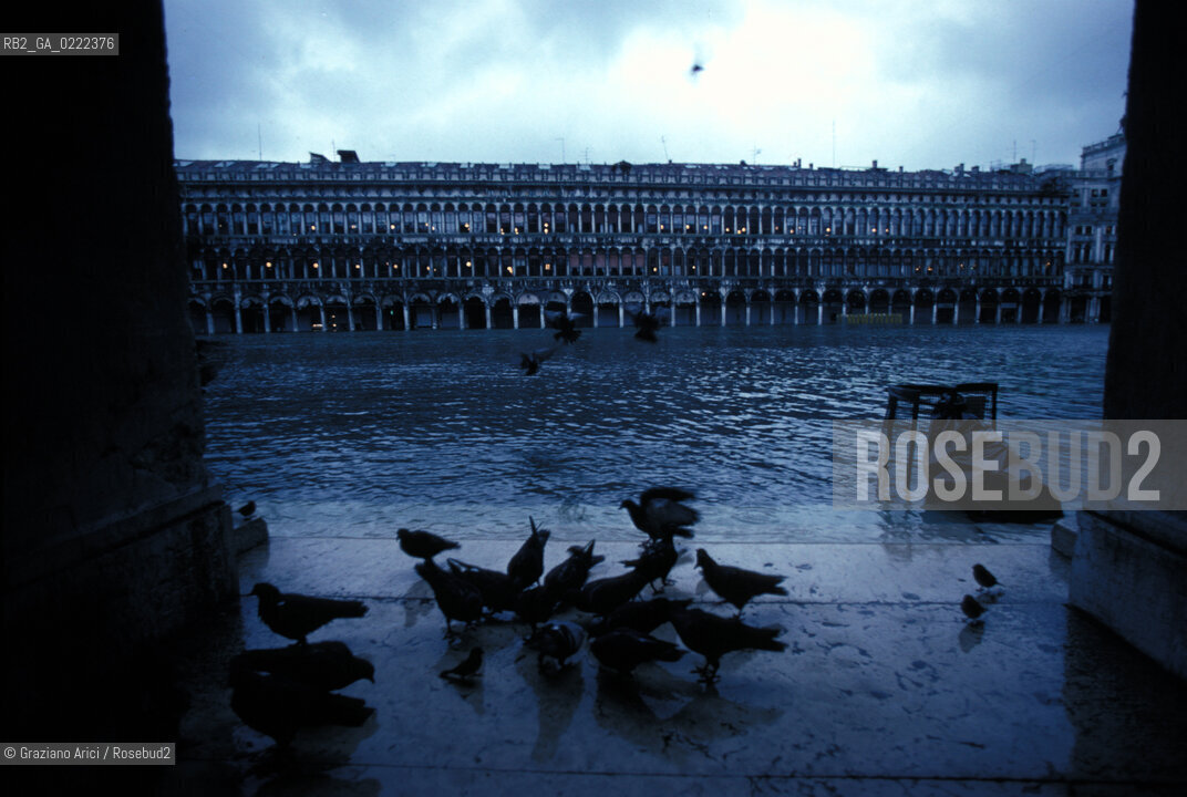 - Venezia,1990. Acqua alta. Geo acqua alta.- Venice,1990.Hight tide ©Graziano Arici/Rosebud2