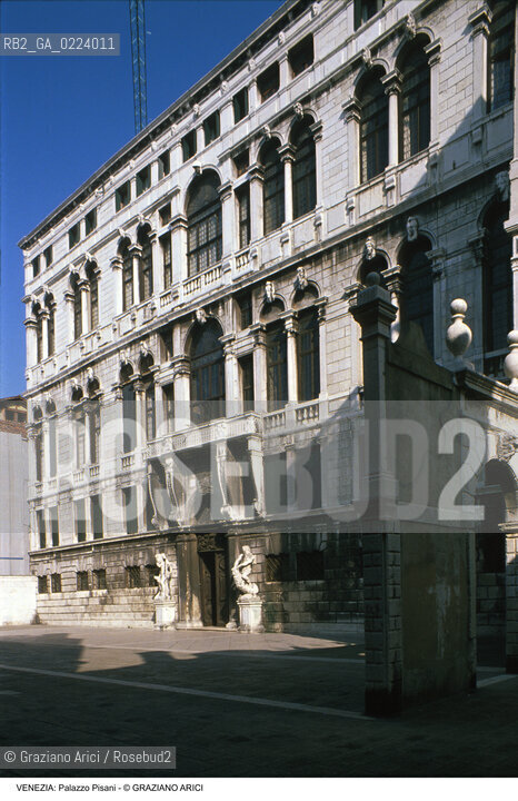 Localizzazione:..VENEZIA / S. MARCO..Oggetto:..Soggetto:..PALAZZO PISANI / CONSERVATORIO DI MUSICA BENEDETTO MARCELLO..Cronologia: ..XVII SECOLO..Definizione Culturale:..   Autore: BARTOLOMEO MONOPOLA..   Stile: BAROCCO..   Editori/Stampatori:..   Committenza:..Materia e Tecnica:..Collocazione:..Note:..PALAZZI..Riproduzione Fotografica:..Graziano Arici/Rosebud2 .Copyright:..Graziano Arici/Rosebud2 .Data:..1998..Costo:..A..