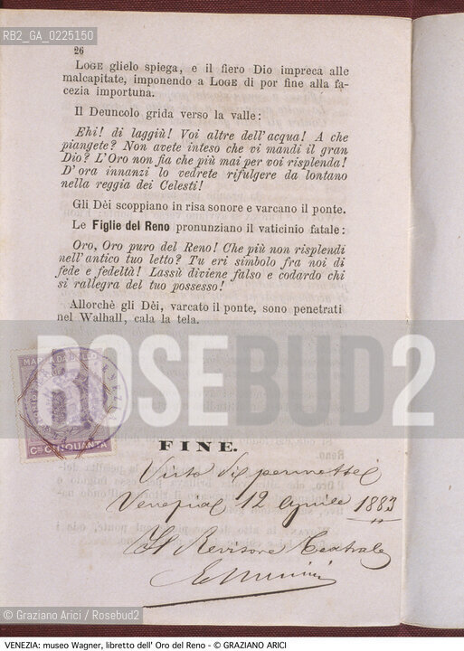 Localizzazione:..VENEZIA / CANNAREGIO..Oggetto:..Soggetto:..CA VENDRAMIN CALERGI / MUSEO RICHARD WAGNER / LIBRETTO DELL OPERA L ORO DEL RENO..Cronologia: ....Definizione Culturale:..   Autore: ....   Stile:....   Editori/Stampatori:..   Committenza:..Materia e Tecnica:..Collocazione:..Note:..MONUMENTALE..Riproduzione Fotografica:..Graziano Arici/Rosebud2 .Copyright:..Graziano Arici/Rosebud2 .Data:..1990..La cessione dei diritti di questa immagine si intende per quanto di nostra competenza. Non comprende invece le eventuali spese  relative a diritti che potranno essere richiesti dagli Enti o persone fisiche cui appartengono eventualmente i soggetti  ripresi. Tali costi, ove necessari, e l’espletamento di qualsivoglia pratica di richiesta di concessione del permesso di pubblicazione sono esclusivamente a carico e a cura del soggetto acquirente di questa immagine.