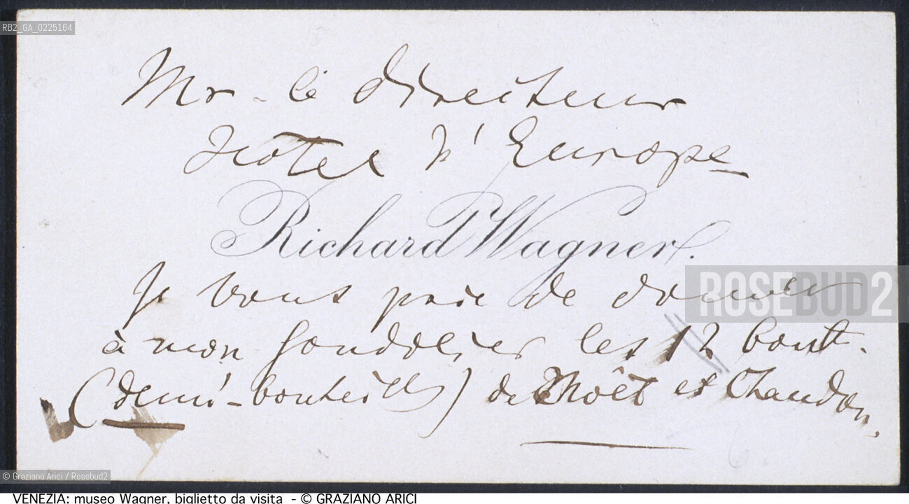 Localizzazione:..VENEZIA / CANNAREGIO..Oggetto:..Soggetto:..CA VENDRAMIN CALERGI / MUSEO RICHARD WAGNER / BIGLIETTO DA VISITA AUTOGRAFO..Cronologia: ....Definizione Culturale:..   Autore: ....   Stile:....   Editori/Stampatori:..   Committenza:..Materia e Tecnica:..Collocazione:..Note:..MONUMENTALE..Riproduzione Fotografica:..Graziano Arici/Rosebud2 .Copyright:..Graziano Arici/Rosebud2 .Data:..1990..La cessione dei diritti di questa immagine si intende per quanto di nostra competenza. Non comprende invece le eventuali spese  relative a diritti che potranno essere richiesti dagli Enti o persone fisiche cui appartengono eventualmente i soggetti  ripresi. Tali costi, ove necessari, e l’espletamento di qualsivoglia pratica di richiesta di concessione del permesso di pubblicazione sono esclusivamente a carico e a cura del soggetto acquirente di questa immagine.