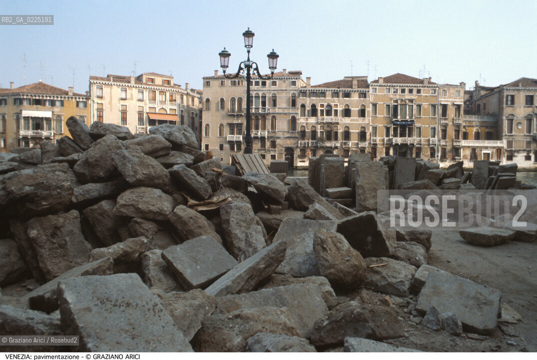 Localizzazione:..VENEZIA / S. POLO..Oggetto:..Soggetto:..RIFACIMENTO DI PAVIMENTAZIONE A RIALTO / MASEGNI..Cronologia: ....Definizione Culturale:..   Autore: ....   Stile:....   Editori/Stampatori:..   Committenza:..Materia e Tecnica:..PIETRA D ISTRIA..Collocazione:..Note:..MONUMENTALE EDILIZIA MINORE..Riproduzione Fotografica:..Graziano Arici/Rosebud2 .Copyright:..Graziano Arici/Rosebud2 .Data:..1995..Costo:..A..