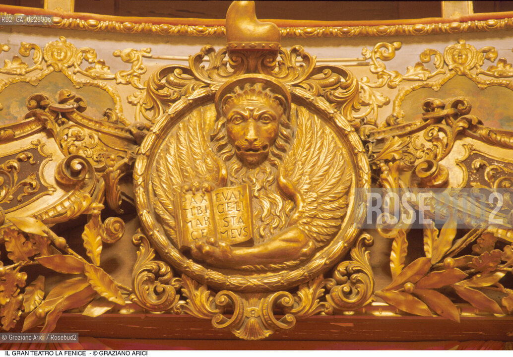 Caption: Nome: ..GRAN TEATRO LA FENICE..Descrizione: ..PARTICOLARE DEL PALCO REALE/ VENEZIA LEONE..Credit: ..Graziano Arici/Rosebud2/..Costo: ..A..Nazione: ..ITALIA..Città: ..VENEZIA..Data: ..1985 ca.