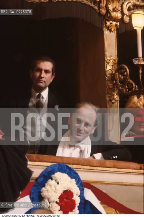 Caption: Nome: ..CARDIN PIERRE..Descrizione: ..MODA STILISTA / NEL GRAN TEATRO LA FENICE DI VENEZIA..FASHION STYLIST / IN GRAN TEATRO LA FENICE OF VENICE..Credit: ..Graziano Arici/Rosebud2/..Costo: ..A..Nazione: ..FRANCIA..FRANCE..Città: ..VENEZIA..VENICE..Data: ..1988