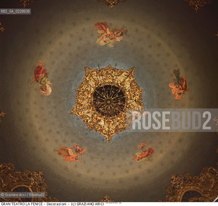 Nome: ..GRAN TEATRO LA FENICE..Descrizione: ..DECORAZIONI DEL SOFFITTO CON DIPINTI DEL GAVAGNIN / VENEZIA..Credit: ..Graziano Arici/Rosebud2/..Costo: ..A..Nazione: ..ITALIA..Città: ..VENEZIA..Data: ..1985 ca...