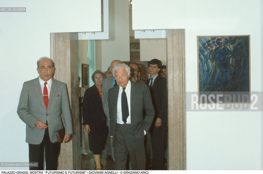 Nome: ..PALAZZO GRASSI..Descrizione: ..MOSTRA  FUTURISMO E FUTURISMI / IL PRESIDENTE DELLA FIAT GIOVANNI AGNELLI..Credit: ..Graziano Arici/Rosebud2 ...Nazione: ..ITALIA..Città: ....Data: ..1986
