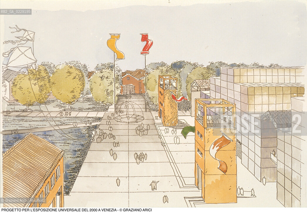 Caption: Caption: Nome: ..NO EXPO..Descrizione: ..PROGETTO PER LESPOSIZIONE UNIVERSALE DEL 2000 A VENEZIA ..Credit: ..Graziano Arici/Rosebud2 .Costo: ....Nazione: ..ITALIA..Città: ....Data: ..1989..