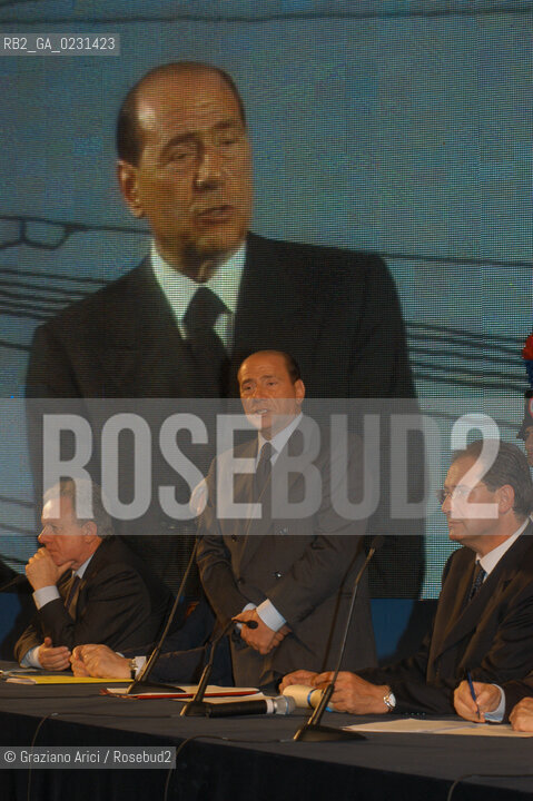 VENEZIA 14/05/03 - CERIMONIA DI INIZIO LAVORI SISTEMA MOSE PER LA DIFESA DI VENEZIA DALLE ACQUE ALTE IL PRESIDENTE DEL CONSIGLIO ON. SILVIO BERLUSCONI  ©Graziano Arici/Rosebud2 / DIGA