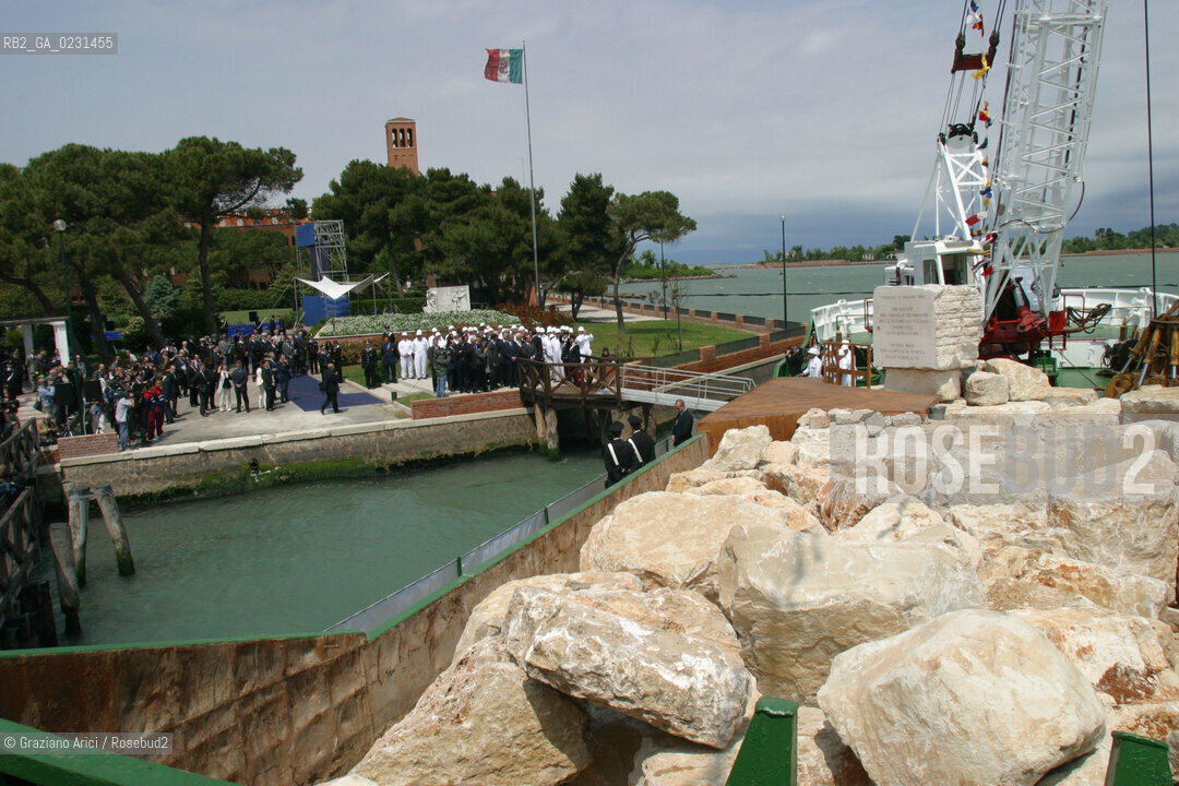 VENEZIA 14/05/03 - CERIMONIA DI INIZIO LAVORI SISTEMA MOSE PER LA DIFESA DI VENEZIA DALLE ACQUE ALTE ©Graziano Arici/Rosebud2 / DIGA
