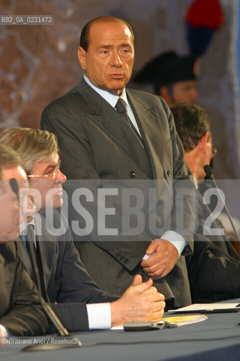 VENEZIA 14/05/03 - CERIMONIA DI INIZIO LAVORI SISTEMA MOSE PER LA DIFESA DI VENEZIA DALLE ACQUE ALTE IL PRESIDENTE DEL CONSIGLIO ON. SILVIO BERLUSCONI  ©Graziano Arici/Rosebud2 / DIGA