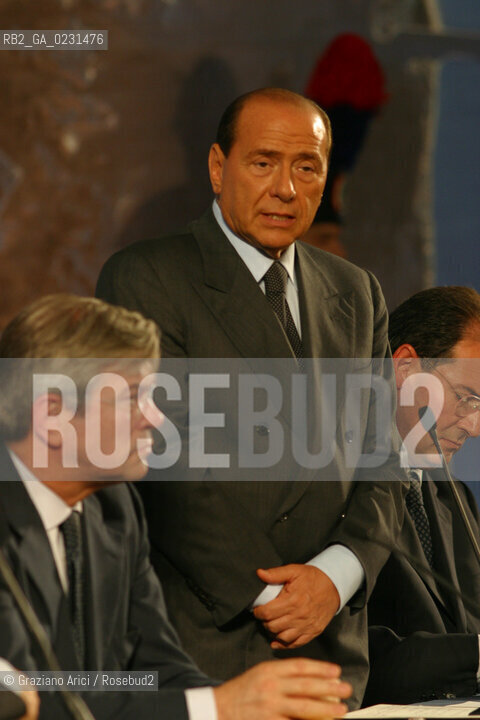 VENEZIA 14/05/03 - CERIMONIA DI INIZIO LAVORI SISTEMA MOSE PER LA DIFESA DI VENEZIA DALLE ACQUE ALTE IL PRESIDENTE DEL CONSIGLIO ON. SILVIO BERLUSCONI  ©Graziano Arici/Rosebud2 / DIGA