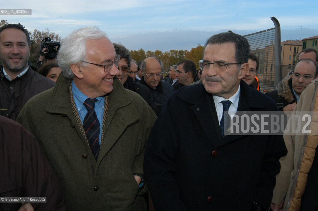 VENEZIA 7/11/03 INAUGURAZIONE DEL PARCO DI S.GIULIANO CON IL SINDACO PAOLO COSTA E IL PRESIDENTE DELLA COMMISSIONE EUROPEA ROMANO PRODI ©Graziano Arici/Rosebud2