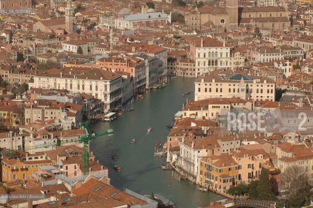 VENEZIA 1/12/05 - FOTO AEREA DI VENEZIA CANAL GRANDE  ©Graziano Arici/Rosebud2