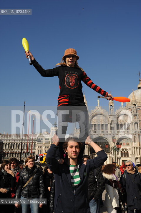 VENICE,15.02.2009.PIAZZA SAN MARCO.THE CARNIVAL OF VENICE 2009 © MARTABUSO/ARICI/GRAZIANERI CARNEVALE
