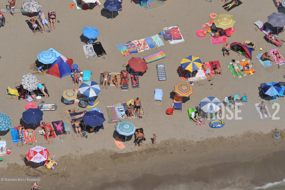 VENEZIA LUGLIO 2009 - FOTO AEREA DELLA SPIAGGIA DI CAVALLINO JESOLO ©Graziano Arici/Rosebud2 MARE