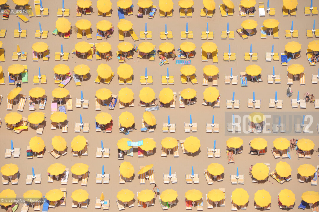 VENEZIA LUGLIO 2009 - FOTO AEREA DELLA SPIAGGIA DI JESOLO ©Graziano Arici/Rosebud2 MARE