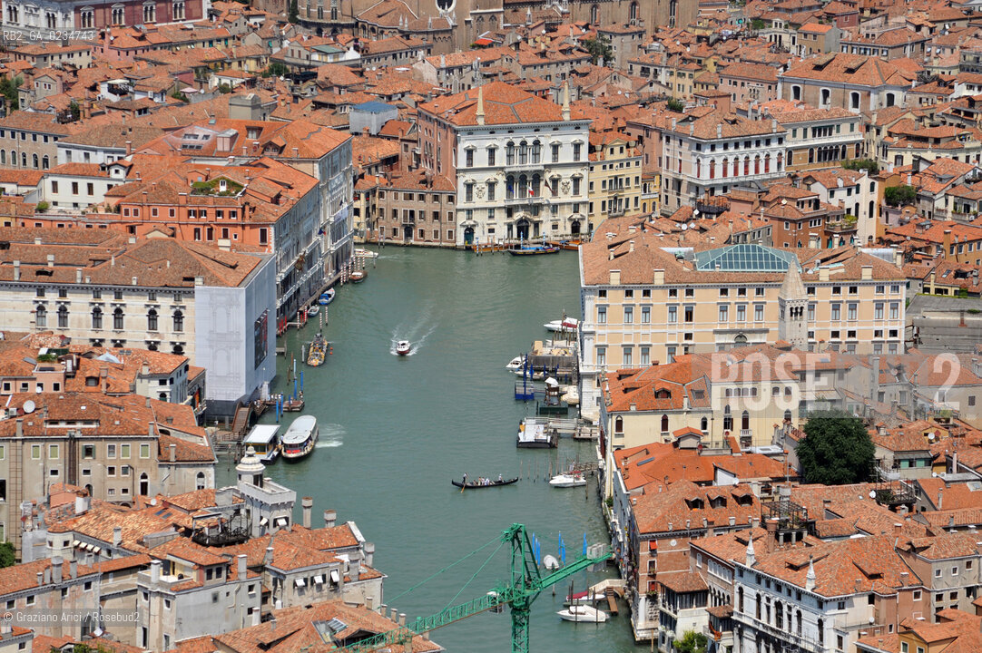 VENEZIA LUGLIO 2009 - FOTO AEREA DEL CANAL GRANDE  ©Graziano Arici/Rosebud2 NAVE