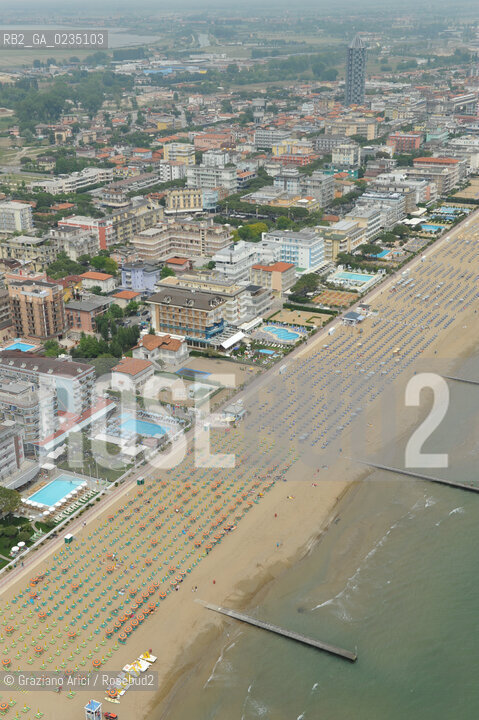 Venice 20/5/10 - Aerial view of Cavallino and Jesolo Beach spiaggia foto aerea ©Graziano Arici/Rosebud2