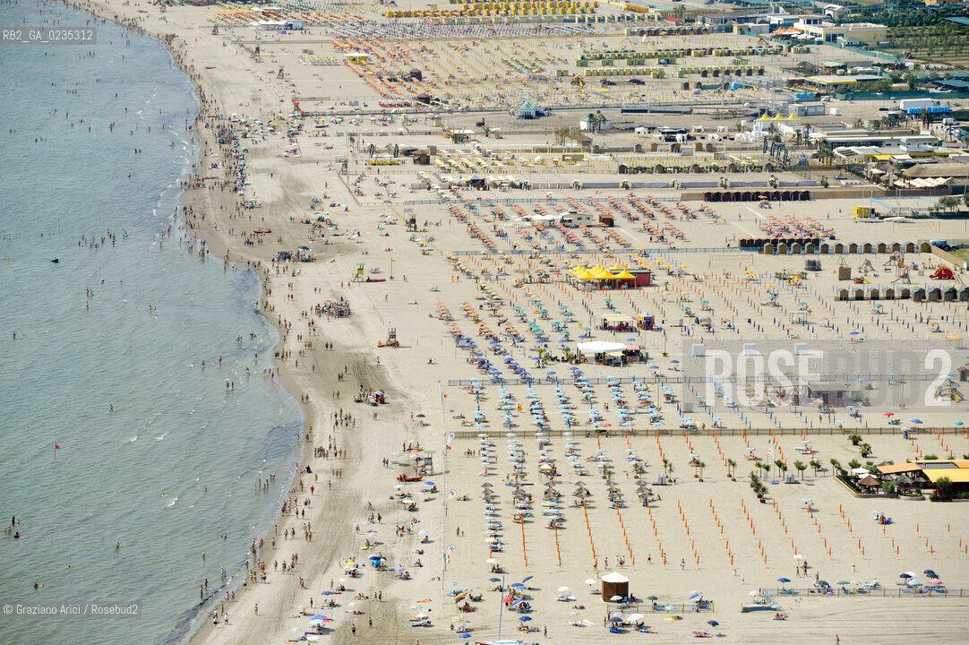 Venice 28/7/10 - Aerial photo of Sottomarina Beach near Chioggia foto aerea spiaggia ©Graziano Arici/Rosebud2