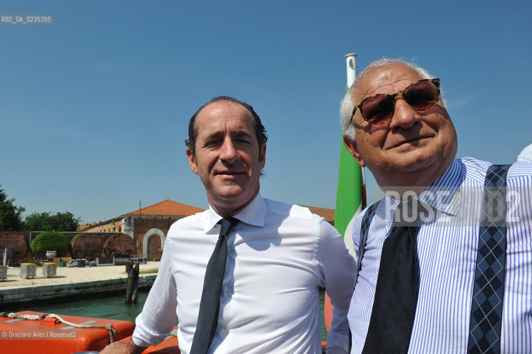 Venice 9/6/10 - Visit of the Veneto Region President Luca Zaia to the Mose system against the High Tide in Venice:  Luca Zaia and the Magistrato alle Acque President Patrizio Cuccioletta ©Graziano Arici/Rosebud2