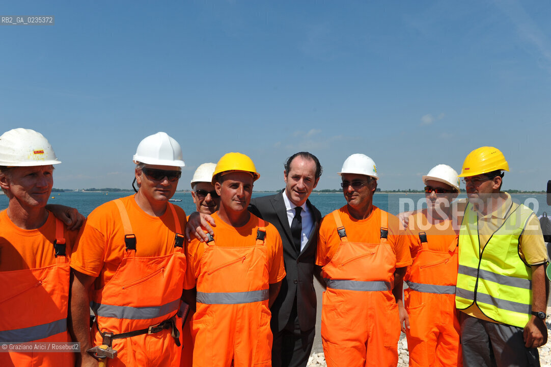 Venice 9/6/10 - Visit of the Veneto Region President Luca Zaia to the Mose system against the High Tide in Venice ©Graziano Arici/Rosebud2