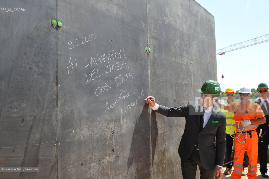 Venice 9/6/10 - Visit of the Veneto Region President Luca Zaia to the Mose system against the High Tide in Venice ©Graziano Arici/Rosebud2
