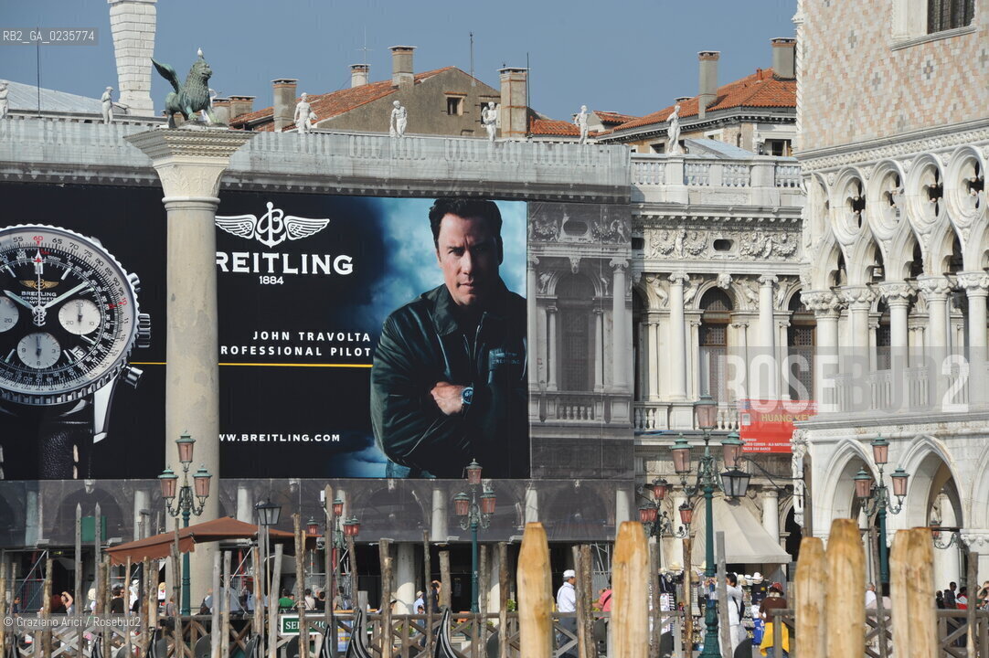 Venice, september 2010 - Publicity over the historic Palaces in Venice sponsor coca-cola ©Graziano Arici/Rosebud2
