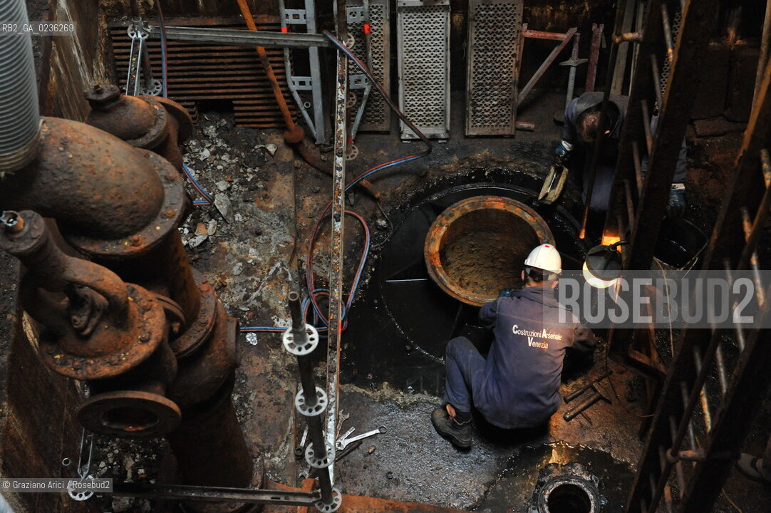 VENEZIA ARSENALE 11/11/10 LAVORI DI RISTRUTTURAZIONE DELLARSENALE DI VENEZIA EDIFICIO 88 E POMPE ©Graziano Arici/Rosebud2   CONSORZIO VENEZIA NUOVA