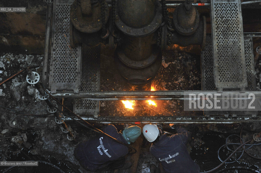 VENEZIA ARSENALE 11/11/10 LAVORI DI RISTRUTTURAZIONE DELLARSENALE DI VENEZIA EDIFICIO 88 E POMPE ©Graziano Arici/Rosebud2   CONSORZIO VENEZIA NUOVA