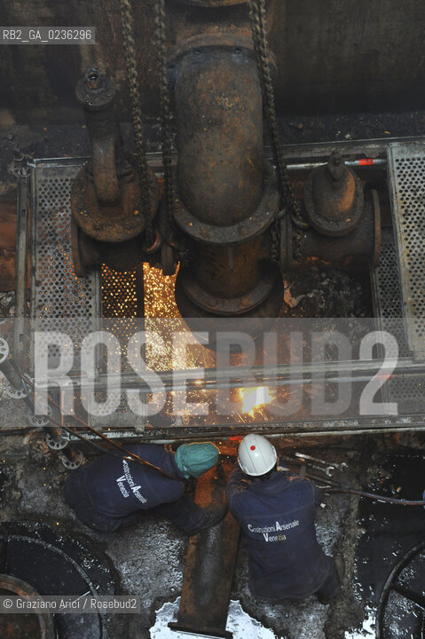 VENEZIA ARSENALE 11/11/10 LAVORI DI RISTRUTTURAZIONE DELLARSENALE DI VENEZIA EDIFICIO 88 E POMPE ©Graziano Arici/Rosebud2   CONSORZIO VENEZIA NUOVA