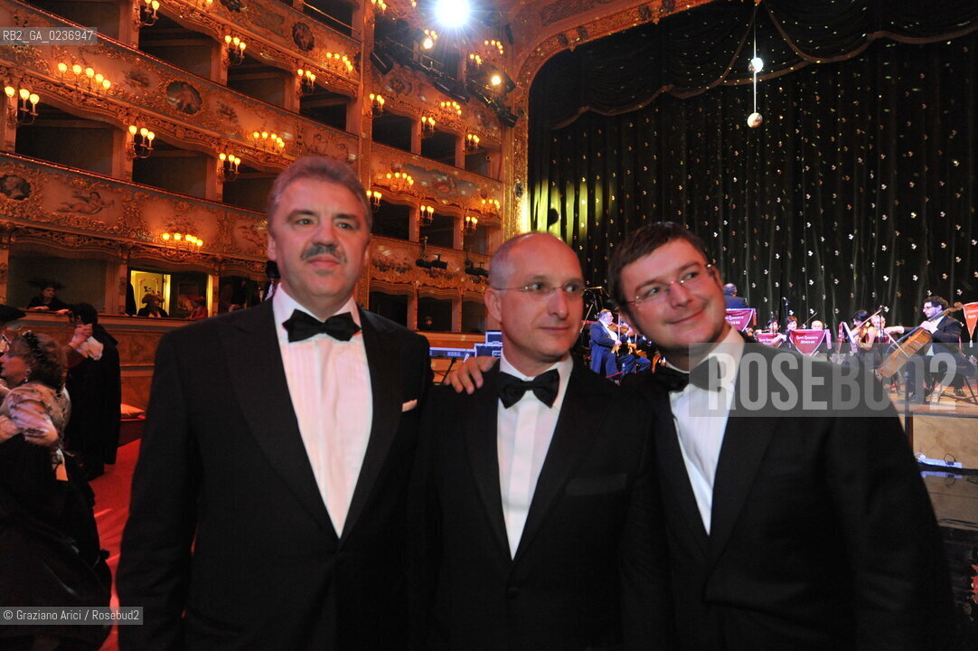 Venice 5/02/2011 - The Great Ball Party at The Gran Teatro La Fenice Theater  Gran Ballo della Cavalchina during the Carnival: the President of Venice Football Club Yuri Korablin with his Staff carnevale ©Graziano Arici/Rosebud2
