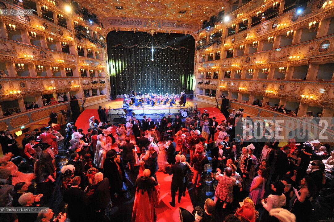 Venice 5/02/2011 - The Great Ball Party at The Gran Teatro La Fenice Theater  Gran Ballo della Cavalchina during the Carnival carnevale ©Graziano Arici/Rosebud2
