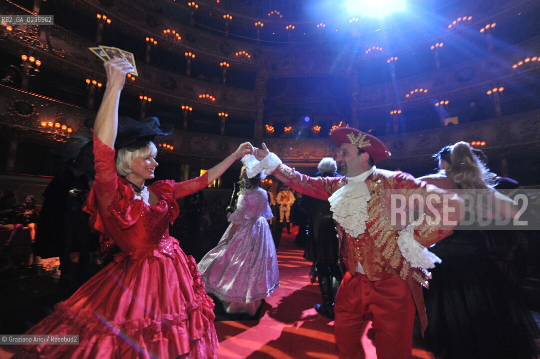 Venice 5/02/2011 - The Great Ball Party at The Gran Teatro La Fenice Theater  Gran Ballo della Cavalchina during the Carnival carnevale ©Graziano Arici/Rosebud2