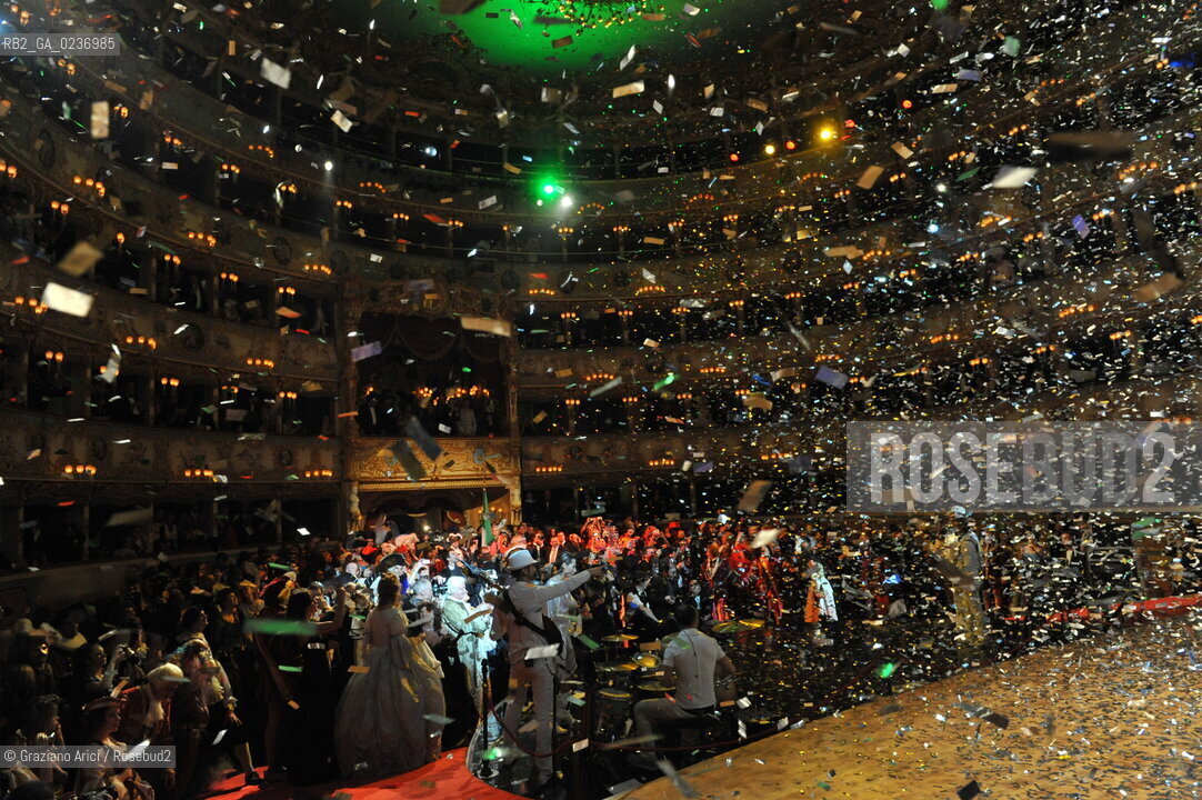 Venice 5/02/2011 - The Great Ball Party at The Gran Teatro La Fenice Theater  Gran Ballo della Cavalchina during the Carnival carnevale ©Graziano Arici/Rosebud2
