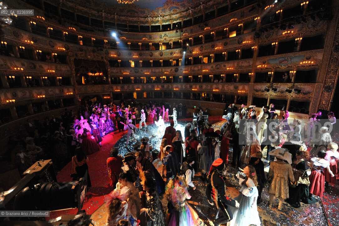 Venice 5/02/2011 - The Great Ball Party at The Gran Teatro La Fenice Theater  Gran Ballo della Cavalchina during the Carnival carnevale ©Graziano Arici/Rosebud2