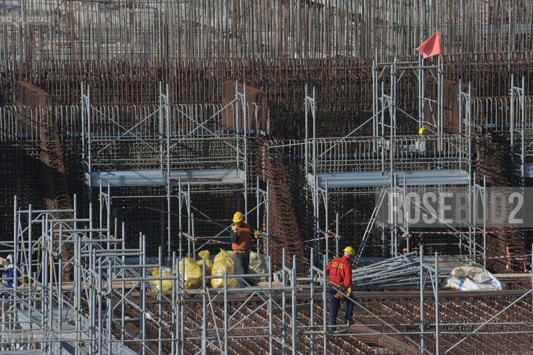 VENEZIA 1/2/11 - LAVORI IN CORSO ALLA BOCCA DI PORTO DI CHIOGGIA ©Graziano Arici/Rosebud2 CONSORZIO VENEZIA NUOVA