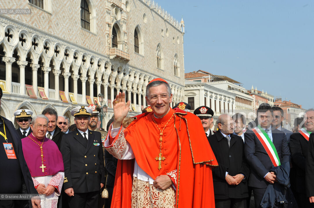 Venice 25/3/12 - The Entrance of the new Patriarch of Venice, the cardinal Francesco Moraglia, in St. March Basilica cardinale patriarca ©Graziano Arici/Rosebud2