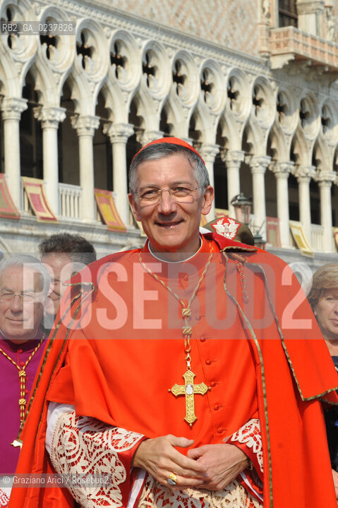 Venice 25/3/12 - The Entrance of the new Patriarch of Venice, the cardinal Francesco Moraglia, in St. March Basilica cardinale patriarca ©Graziano Arici/Rosebud2