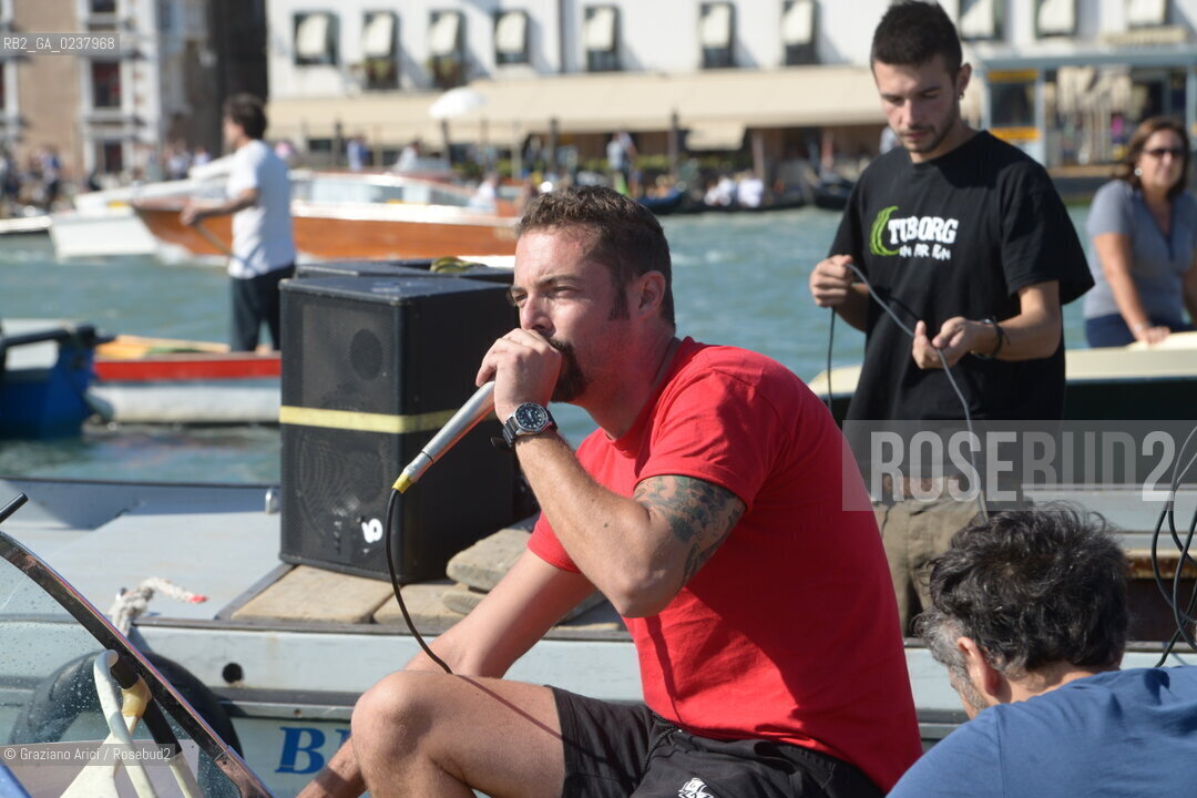 Venice 16/09/2012 -  Demonstration against  the great cruise liners in front of St.Mark - manifestazione del Comitato contro le Grandi Navi davanti al bacino di S.Marco nave  Tommaso Cacciari ©Graziano Arici/Rosebud2