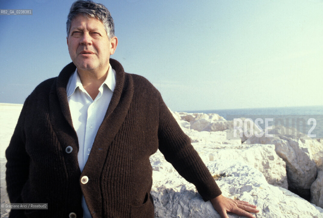 Venezia, 198?. Ritratto di Hugo Pratt, disegnatore di fumetti e in particolare di Corto Maltese. .Venice,198?. Portrait of Hugo Pratt, cartoonist of Corto Maltese ©Graziano Arici/Rosebud2  astga ©Graziano Arici/Rosebud2