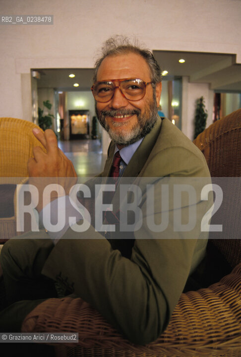 Lido di Venezia,1991. Ritratto del Presidente della Federazione Italiana di bridge Giannarigo Rona..Lido of Venice,1991.Portrait of the Italian Federations President  bridge Giannarigo Rona ©Graziano Arici/Rosebud2